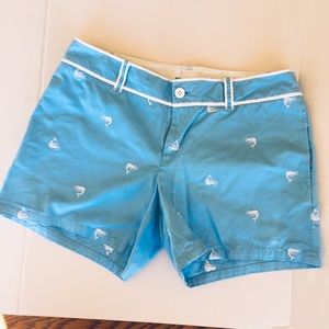 Lily Pulitzer women’s blue embroidered shorts 10